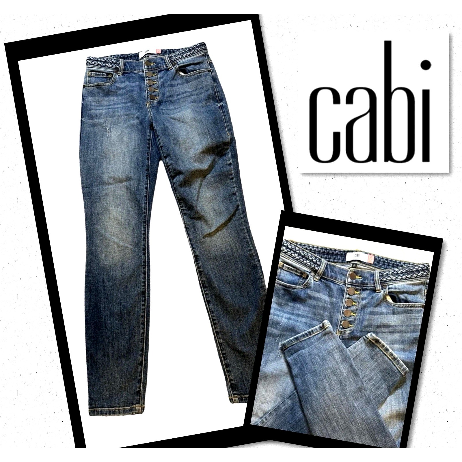 Cabi Jeans Women's Size 4 (28"X30") Denim Style #5694 Mia - Button Fly - Skinny